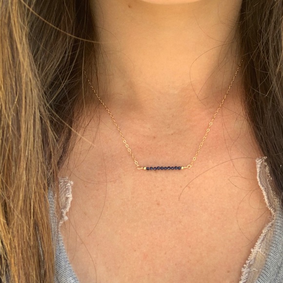 Amazonite gemstone bar necklace - Picture 3 of 3